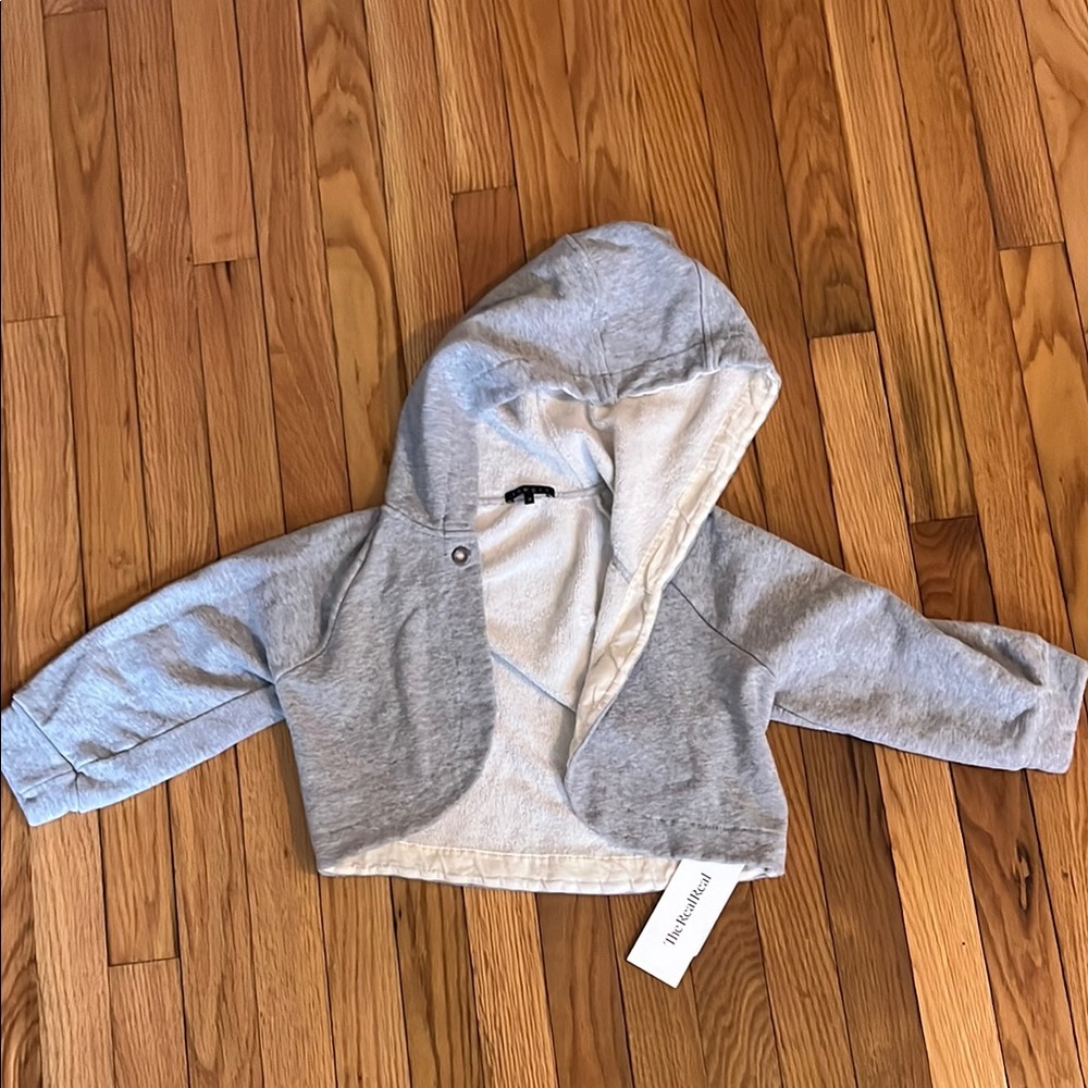Gray Theory hooded short sleeve shrug